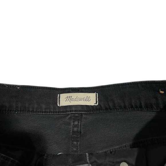 Madewell Wide-Leg Crop Black Women's Size 28 Button-Front - Picture 11 of 14